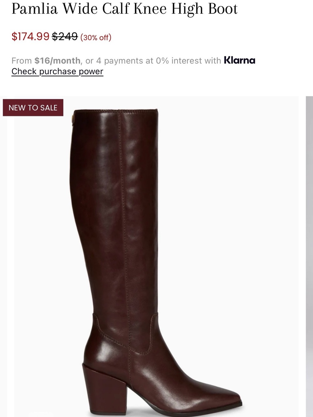 Vince Camuto Tall Block Heel Knee Boot in Dark Brown